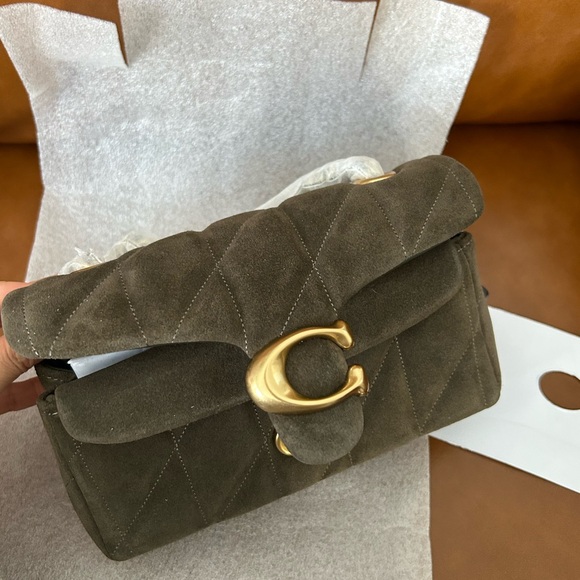 Coach Quilted Tabby Small Suede Shoulder Bag 20 - Picture 5 of 11